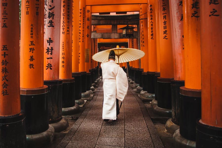 Traditional Japanese scenery and cultural architecture in Japan